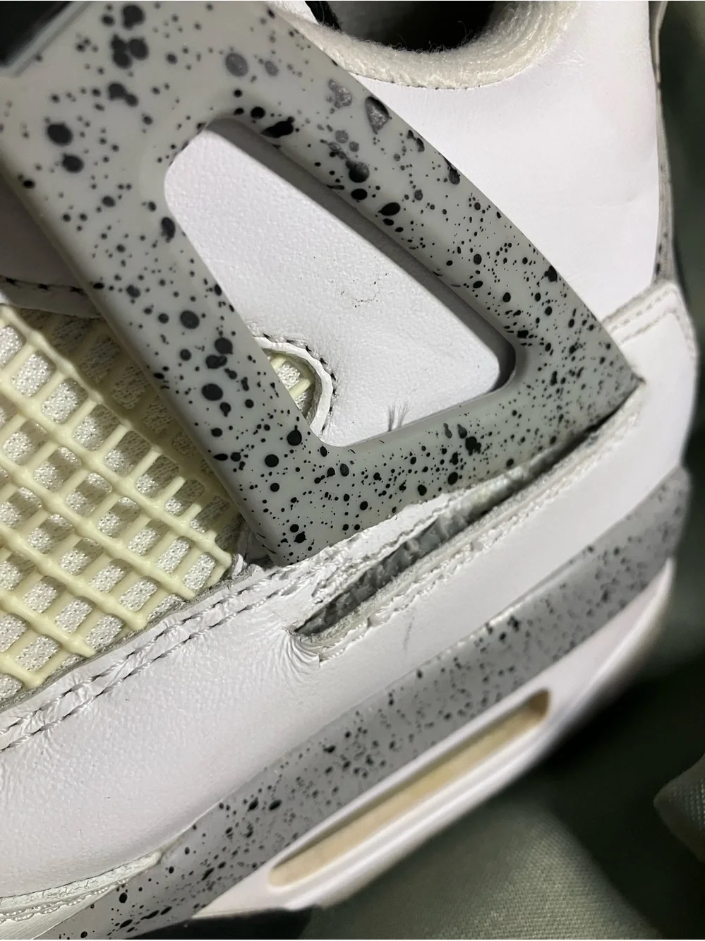 Air Jordan White Black Cement Grey Retro 4 Sneakers